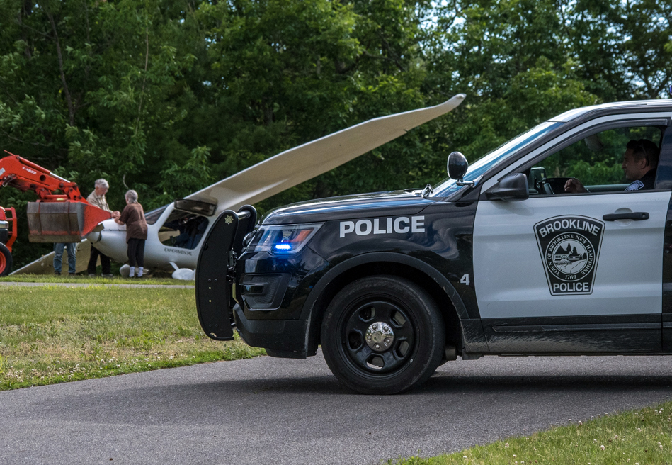 Experimental aircraft crash lands at Brookline Airport; pilot uninjured